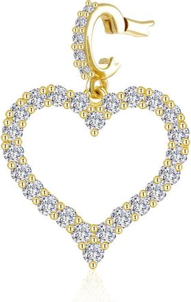 Lafonn Amara Simulated Diamond Open Heart Pendant Charm in Gold at Nordstrom