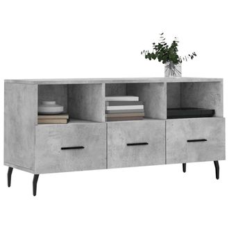 Berkfield Home TV Cabinet Concrete Grey 102x36x50 cm Engineered Wood | Size: 102 x 36 x 50 cm