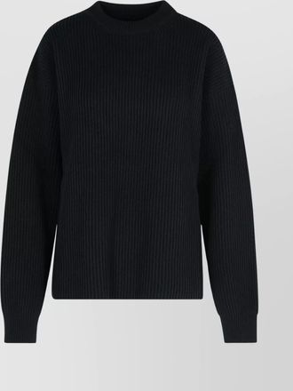 Jil Sander wool crew neck sweater with asymmetric detail