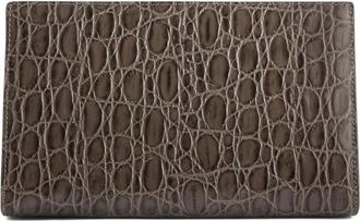 Giuseppe Zanotti Clutch Annhita con effetto coccodrillo - Grigio