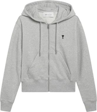 Ami Hoodies & sweatvesten, Dames, Grijs, XS, Katoen, Quota Hoodie