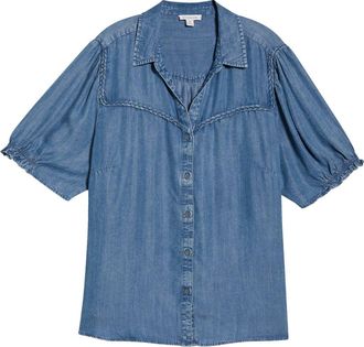 Beach Lunch Lounge Inara Denim Top in Medium Wash at Nordstrom, Size 2 X