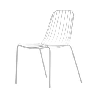 Tikamoon Silla de jard&iacute;n de metal blanca