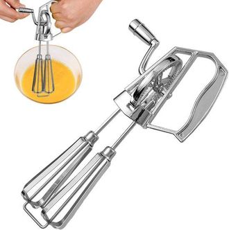 OEM Batidora De Huevos - Batidora De Mano - Reposter&iacute;a Y Cocina - Cabezales De Mezcla Dobles - 25,5 Cm - Plateada