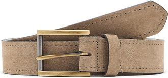 Johnston & Murphy Lansford Suede Belt Mens Belts Taupe : 38, Leather/Suede