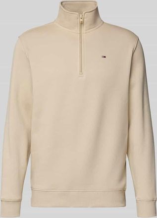Tommy Jeans Loose Fit Sweatshirt aus Baumwoll-Mix in Beige, Größe XXL