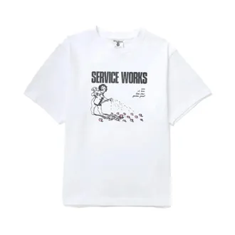 Service Works T-Shirts, male, White, Size: XL Garden Tee