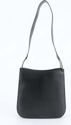 Ferragamo Black Leather Shoulder Bag Tote Bag (Pre-Owned)