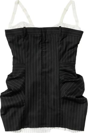 Dilara Findikoglu Abito corto gessato - Nero