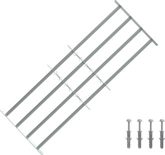 vidaXL Reja De Seguridad Para Ventanas Con 4 Barras Transversales Vidaxl