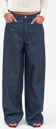 Daze Highland Wide Leg Jeans in Pinstripe at Nordstrom, Size 24