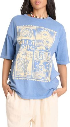 Billabong Across Skies Graphic Oversized T-shirt in Blue Horizon at Nordstrom, Size X-Large