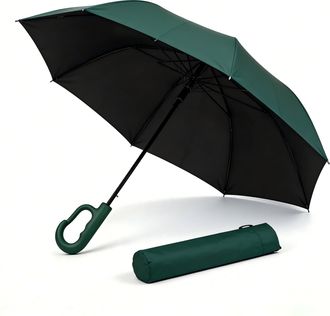 Generic Compact Inverted Umbrella with Never Forget Carabiner Handle - Travel Umbrella Windproof Strong, Automatic Umbrellas for wind rain, Auto Open Close, 1