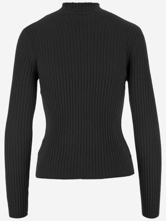 arch4 Ribbed Baby Goat Cashmere Sweater - Black