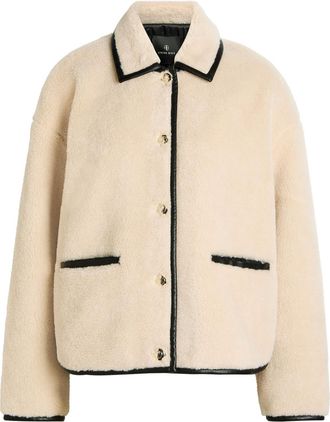 Anine Bing Camden Teddy Jacket - Cream - M (UK12 / M)
