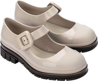 Melissa June Mary Jane Flat in Beige at Nordstrom, Size 10