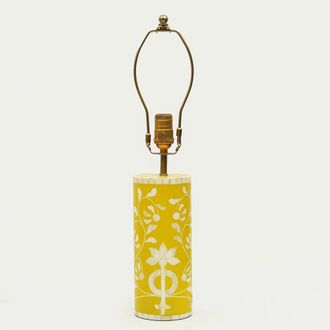 Mela Artisans Floral Vines Inlay Yellow Table Lamp at Nordstrom