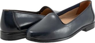 Trotters Liz Lux Womens Flat Shoes Navy : 10.5 WW (EE), Rubber