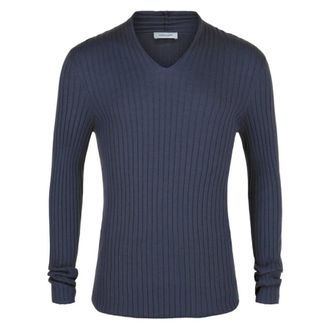 Ferragamo V-Neck Wool Knit Sweater, Size Medium