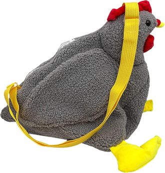 Generic Toy Chicken Purse Handbag Hen Bag Unique Chicken Body Bag Accessory for Women (Grey, One Size)