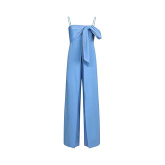 Liu Jo Jumpsuits, female, Blue, Size: XS Elegant Blue Jumpsuit with Bow