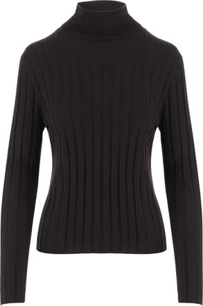 Allude Wool Sweater - Dames - Coltruien - Bruin - M - Wol - Truien & Vesten