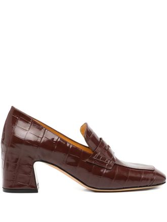 Madison.Maison 60mm Moc Croc pumps - Brown