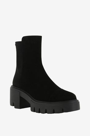 Stuart Weitzman Stiefeletten aus Wildleder und Stoff 5050 Soho 35