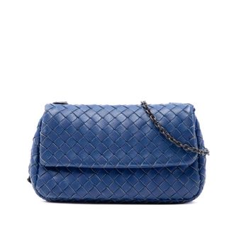 Bottega Veneta Pre-owned Bottega Veneta Mini Nappa Intrecciato Expandable Chain Flap Crossbody Ladies QJ7KRHH854BVSLWM