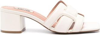 Bibi Lou Holly 50mm leather mules - women - Calf Leather - 37 - Neutrals