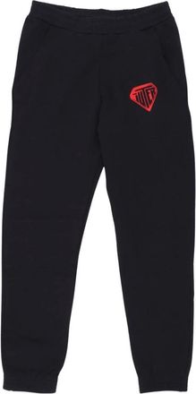 Iuter Zwarte Fleece Trainingsbroeken met Elastische Taille - Heren - Sweatpants - Zwart - XL - Katoen - Broeken
