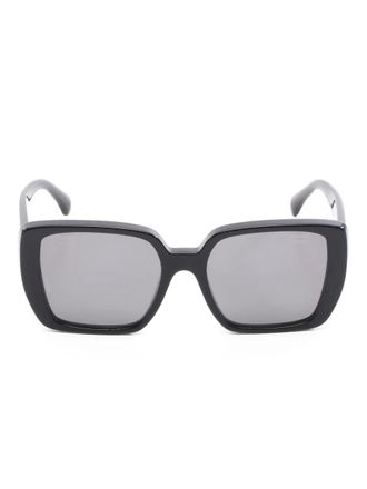 Chanel Occhiali da sole squadrati Coco-Mark 1986-1988 - Nero