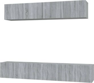 vidaXL Vidaxl - Set De Muebles Para Tv 5 Pzas Madera Contrachapada Gris Sonoma