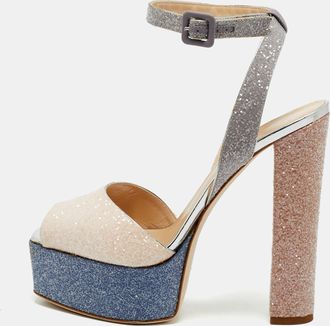 Giuseppe Zanotti Multicolor Glitter Lavinia Platform Sandals