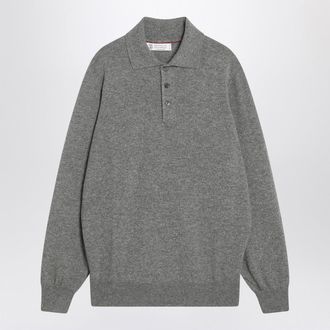 Brunello Cucinelli Brunello Cucinelli Gray Polo In Cashmere
