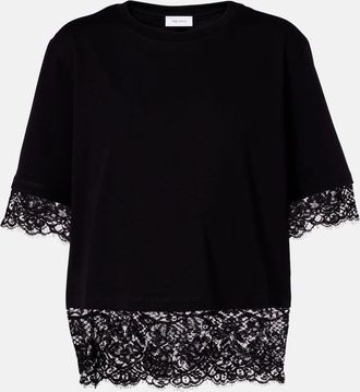 Alexander McQueen Cotton lace T-shirt