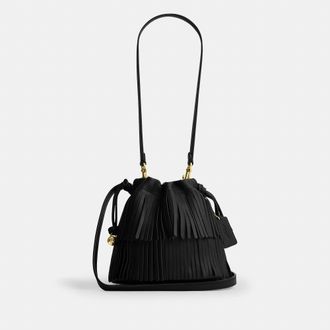 Coach Faye Mini Drawstring Bag With Fringe