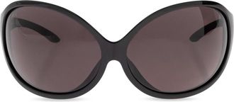 Balenciaga Sunglasses, female, Black, Size: ONE SIZE Phantom Round Sunglasses