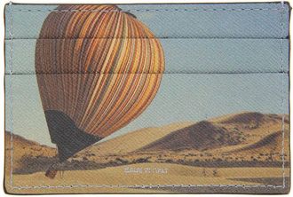 Paul Smith Zwarte Kaarthouder met Luchtballon - Heren - Portefeuilles - Veelkleurig - ONE Size - Leer - Accessoires