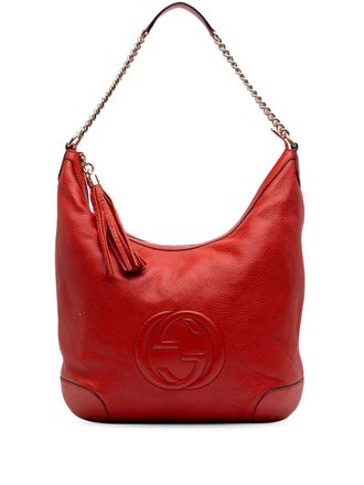 Gucci 2016-2024 Medium Leather Soho shoulder bag - women - Calf Leather - One Size - Red