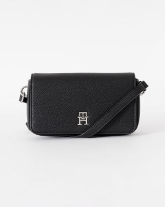 Tommy Hilfiger Womens Logo Detail Crossover Bag in Black - One Size