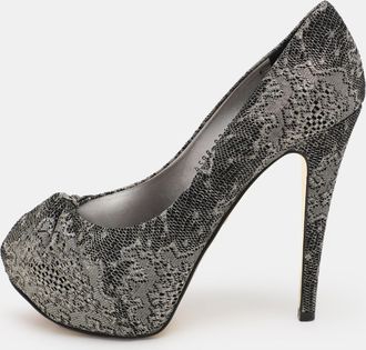 Gina Metallic Lace Platform Pumps