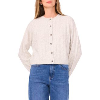 1.State Cable Stitch Cardigan in Silver Heather at Nordstrom Rack, Size Medium