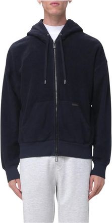 Paolo Pecora Maglia Girocollo Rasata - Heren - Vesten met rits - Blauw - M - Wol - Hoodies & sweatvesten