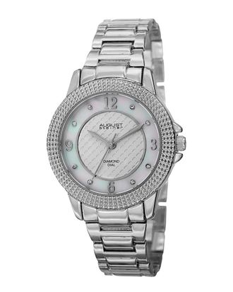 August Steiner Womens Metal Diamond Watch