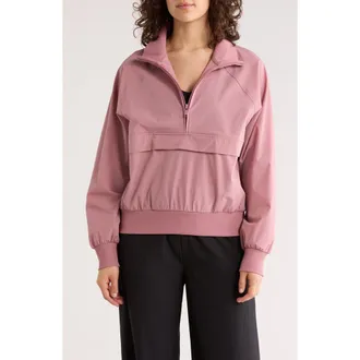 Zella Perfect Day Half Zip Pullover in Pink Nostalgia at Nordstrom Rack, Size X-Large