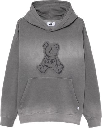Izzue graphic-print hoodie - Grey