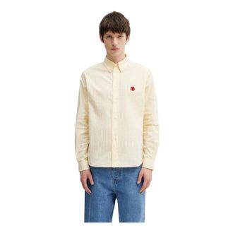 Kenzo Camicia Casual Ricamata Boke Flower - - Shirts - Uomo - Giallo - M
