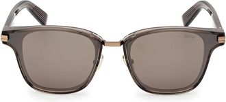 Ermenegildo Zegna Brown Mirror Square Mens Sunglasses EZ0264-K 51G 66