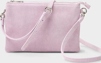 Simons Womens Minimalist suede crossbody bag Exclusive collection from Italy